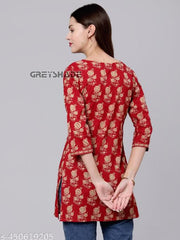 GREYSHADE Straight Short Kurta for Girls and Women