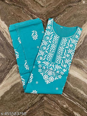 pure cotton lucknowi chikankari kurtis