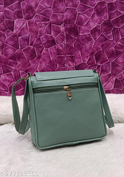 New Stylish women green PU sling bags/Full hand work bag/sling bag for women/party wear bag for women/long bag for women/wedding bag for women/Small sling bags/Premium PU leather sling bags for women