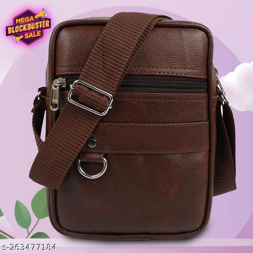 Tan Men sling Bag