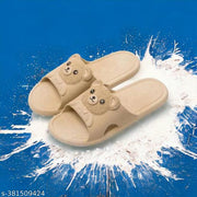 Women's Home Flip-Flops & Slippers Summer Indoor Bath Couple Bathroom Non-slip Unisex Sandals and Slippers Cute Teddy Flip Flops || Daily wear || Casual Wear ||
