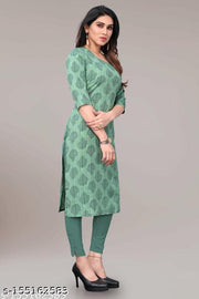 Polyster/Crepe fabric-Women Printed Kurtis