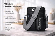 Crossbody Bag with Zipper Pockets