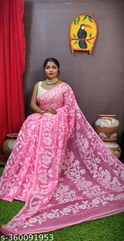 Best Quality Floral Desine Soft Dhakai Jamdani Saree