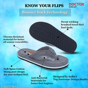 DOCTOR EXTRA SOFT D-32-Grey Men's Orthopaedic Diabetic Comfort Daily Use Slippers & Flipflops