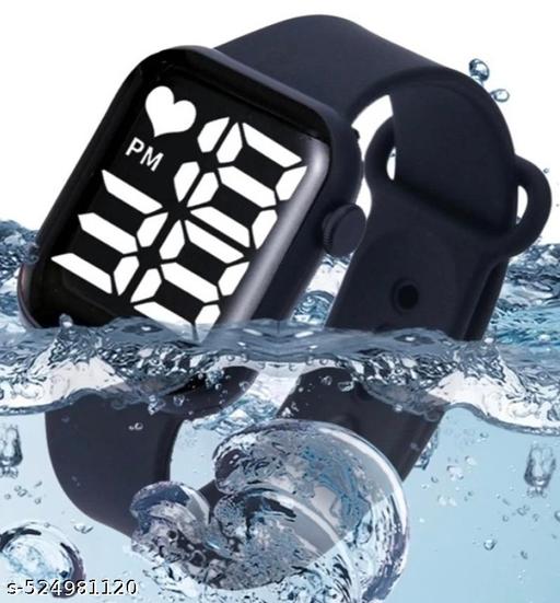 Trendy Black Colour Big Light Digital Watch for Kids Boys n Girls