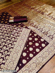 signagraph Woven Paithani Kanjivaram Banarasi Pure Silk Saree