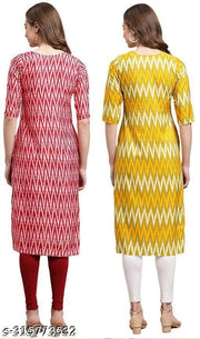 Polyster/Crepe fabric-kurti combo 2