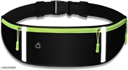 Running Waist Belt for Women & Men Sweat Rainproof Phone Holder with Adjustable Strap & 3 Pockets Headphone Hole WaistBag for All Kind of Phone-Sports, Yoga, Workout & Outdoor Activities- Black