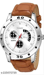 Alluring Men Blue Leather Analog Watch (Pack of 3)