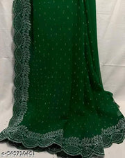 Fancy Designer Georgette Saree with hand Work