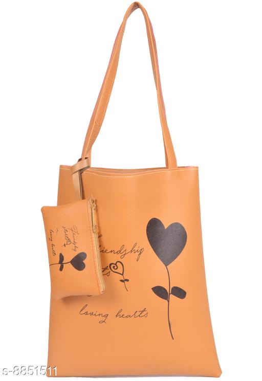 Trendy Women's Brown Leather Handbag