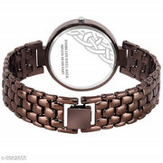 Bolun  Diamond Studded Analogue Brown Dial Women's Watch with Brown Color Bracelet