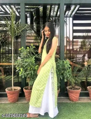 Green lahariya only kurti