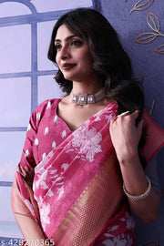 Daily wear cotton printed saree with blouse