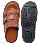 Stylish Men's Leather Brown Sandals