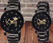 attractive dial colour stainless steel strap couple watches for girl and boy