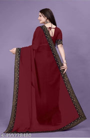 Dhamrol Enterprise Womens_ Georgette saree Lace border