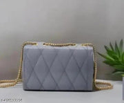Sling bag | Women's Pu Formal Casual Stylish Shoulder Crossbody Sling Handbag With Double-handle Non-Detachable strap For Women & Girl (Grey)