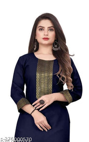 Stylelist Lace Border straight kurti for women and girls