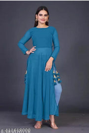 Nyra Cut kurti , Georgette kutti , kurti for jeans , Straight kurti , fancy kurti , kurti for women