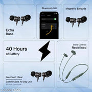 Beast life bluetooth neckband earphones combine sound clarity, comfort and durability for modern lifestyle users. With magnetic earbuds, flexible neckband design and long lasting battery support, they provide a reliable audio experience.