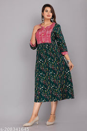 VISHAKHA TRENDING NEW WOMEN RAYON PRINTED KURTA