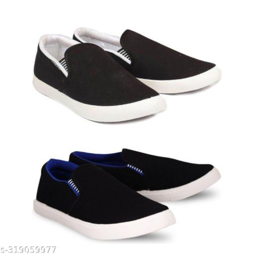 Pack of 2-2s combo shoes for men| black red-blue black- t blue combo shoes in color| comfortable and walking shoes for men