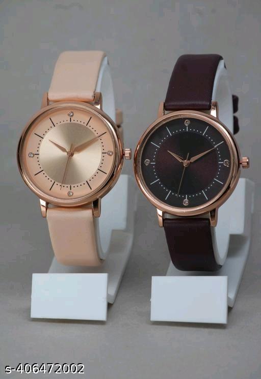 Best Quality Festive Season Flower Designer Round Dial Attractive Leather Belt Women Watches Combo Pack of 2 Watches combo for women stylish girl watches combo pack of 2 analog watches combo wrist watches combo watches for girls stylish watches Set