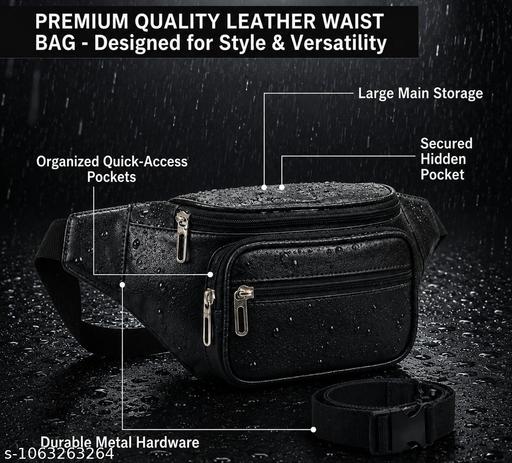 Waist Bag for Men Side Bag for Travel, Sports Waterproof & Adjustable Belt Pouch Fanny Waist Bag