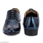 DESTA Men's Blue Partywear Patent Lace up Formal Shoe