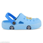 ONFEET Kids Trendy Daily use Comfortable Anti-Skid Casual Car Design Sandals for Boys and Girls, Kids Clogs for Boys and Girls with Sling Back Strap, Lightweight Kids Flipflops & Slippers for Indoor Outdoor Activity, Kids Heels & Sandals Color - Sky