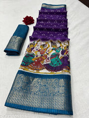 DOLA SILK SPARKLE ZARI  BANDHANI PRINT WITH JACQUARD BODAR
