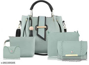 Pu-Leather Women Handbag Combo Set of 5
