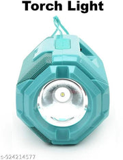 GeneCore 2-in-1 Bluetooth Speaker with Torch Light | Wireless Portable Speaker | FM Radio, USB, TF Card Support | Rechargeable Outdoor Speaker with Mic
