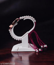 White Bead Bracelet Type Watch for women