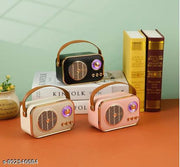 Vintage Retro Aesthetic Bluetooth Speaker - Premium Creamy Gold Design for Home Decor