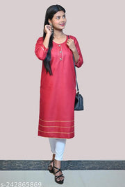 Women's Layri Kurta Rayon Lace Border Kurti | "Fusion Kurtas," "Printed Kurtis," "Embroidered Kurtas," and "Cotton Kurtis," "Traditional Kurtis," "Women's Kurtis," "Women's Kurtas," "Kurti under 200", "Combo Kurti",