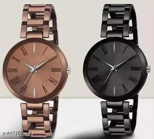 Stylish Women Beige Metal Analog Watch Combo Best Quality Colorful Metal Analog Watches Combo for Women & Girl Bracelet Type Watch