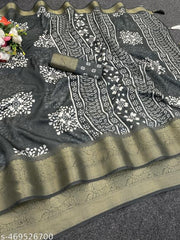 JACURD DOLA PRINT SAREE SILK NEW PRINT DESIGN