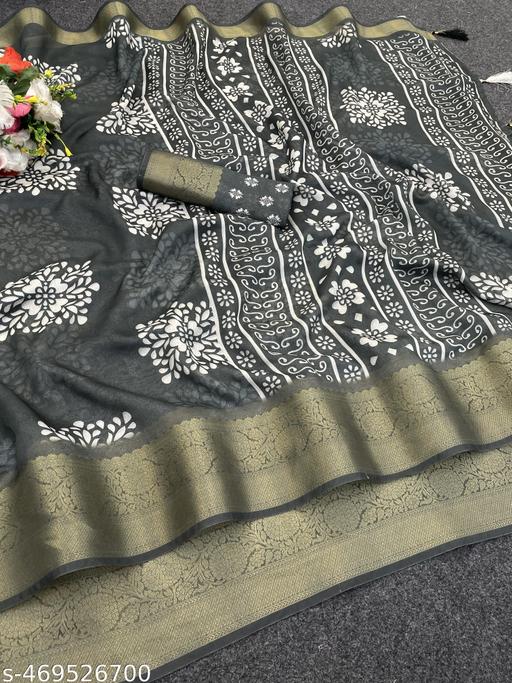 JACURD DOLA PRINT SAREE SILK NEW PRINT DESIGN