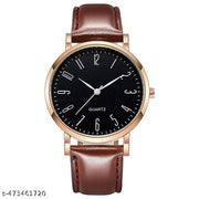 Rose Gold Case Designers Wrist Watches For Boy And Men Analog Watch - For Men Stylish Leathers Strap Analog Wrist Watches For Boy And Men