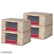 GARMENT COVER CLOTHES COVER SAREE COVER STORAGE ORGANIZER CLOTH STORAGE BOX FOLDABLE CLOTH STORAGE BOX SAREE BAGS SAREE PACKING PACKET PACK OF 4