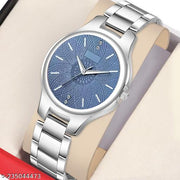 Yolako Blue Round Dial Metal Silver Belt Girls watch
