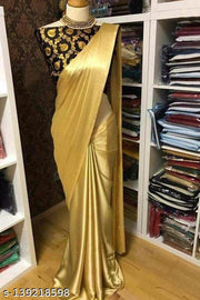 ORGINAL SATIN SILK SAREE WITH JACQUARD BLOUSE