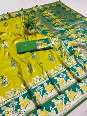 Latest banarasi silk saree for women party wear light weight silk saree new design collection 2025 wedding saree banarasi saree banarasi sadiyan
