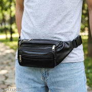 Black Waist Bag for Men