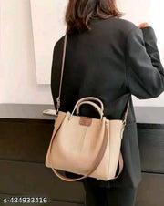 New designer Women Handbags | Alluring PU Handbag | Faux Leather Purse | Stylish Ladies Handbag | Solid Pattern Handbag | Spacious Women’s Tote | Elegant Shoulder Bag | Durable Leatherette Bag | Fashionable Everyday Bag | Versatile Women’s Handbag