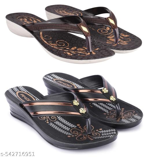 Astel Multicolor Combo of Women's Slippers and Flipflop - Pack of 2