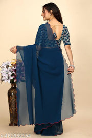 Women's Georgette saree with blouse